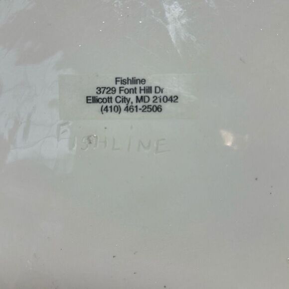 Ceramic Plate Palm Trees Fish Tropical Scene Shells On Edges Fishline - Picture 6 of 8